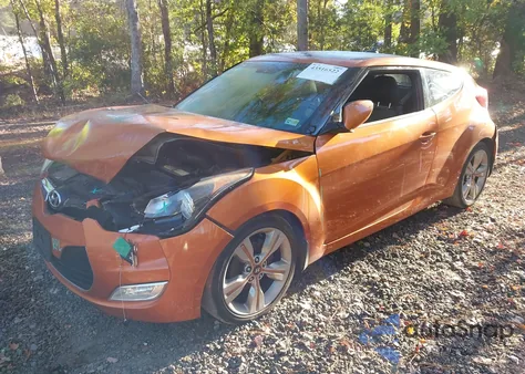 2012 Hyundai Veloster Base W/Black from USA, damaged, VIN KMHTC6AD4CU034489